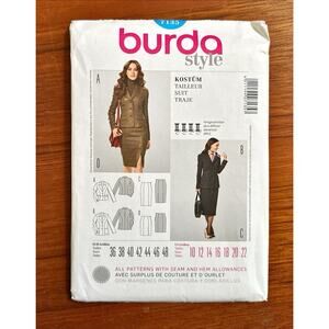 UNCUT Burda 7135 Style Pattern Misses' Suit Sz: 10 - 22